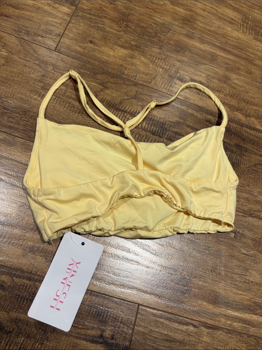 Light Yellow Everyday crumb catcher style Bralette with Adjustable Straps